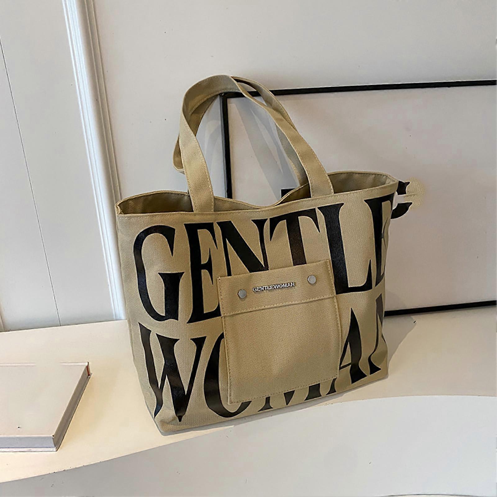 Women's Soft Tote Shoulder Bag Lightweight Canvas Shoulder Bag with Top Handle for Student Travel Party Work