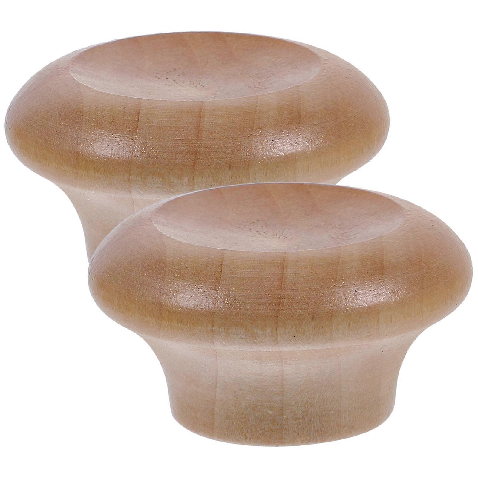 2Pcs Replaceable Lid Knobs Wood Pot Lid Handles Wood Lid Handles Pot Lids Accessories