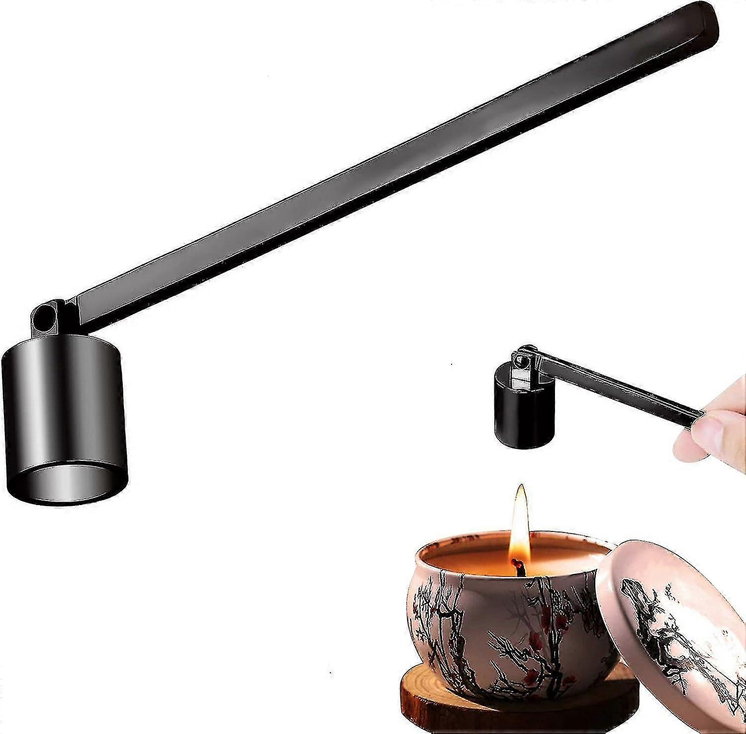 Candle Snuffer, Candle Extinguisher Wick Snuffer Accessory(black)