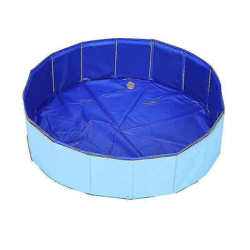 Collapsible Flocking Cloth Dog Poolblue