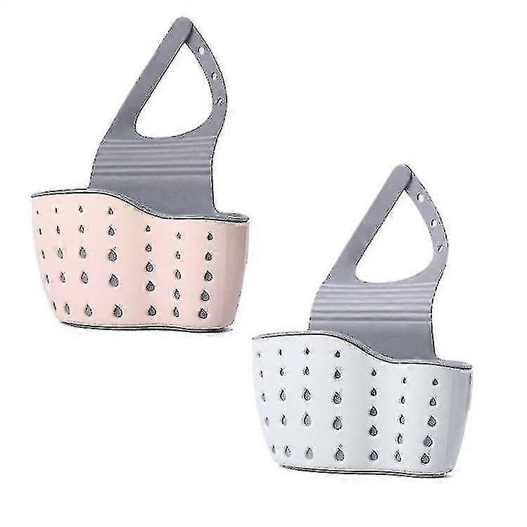 2 Pcs Soap Sponge Drain Rack,kitchen Sink Hanging Basket Kitchen Gadge