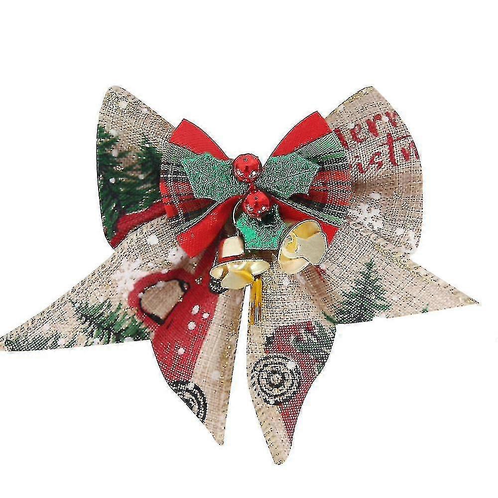 8pcs Christmas Bow Decoration For Gift Packaging(style 6) Bd