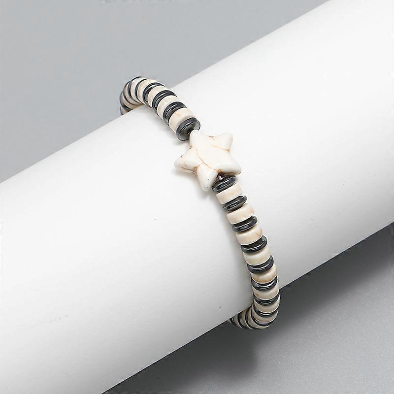 Vintage Coconut Shell Stretch Bracelet