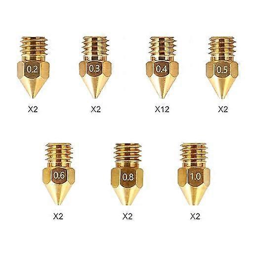 3D printer accessories MK8 nozzle tip brass with engraving FDM Ma