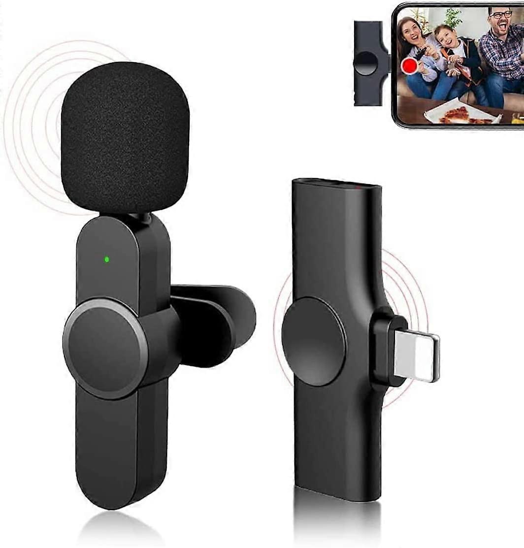 Wireless Lavalier Mic for iPhone iPad, Plug and Play