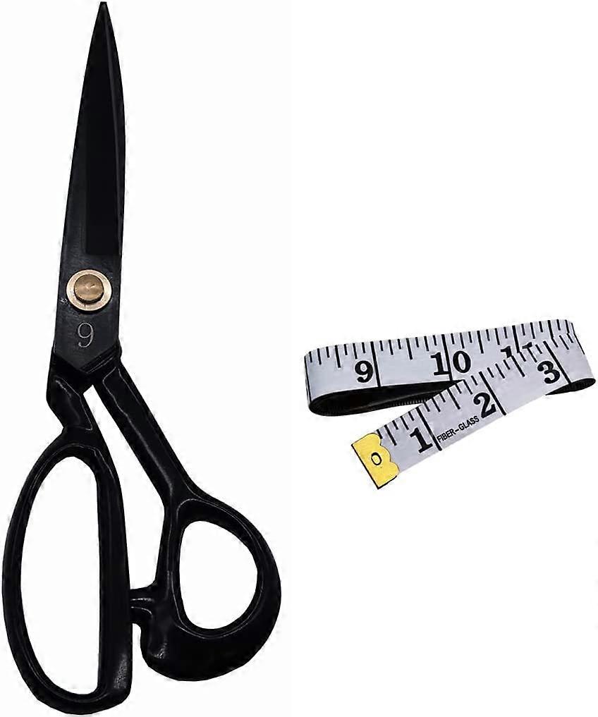 Professional Tailor's Scissors,PVC Grip,Black 9"/23cm