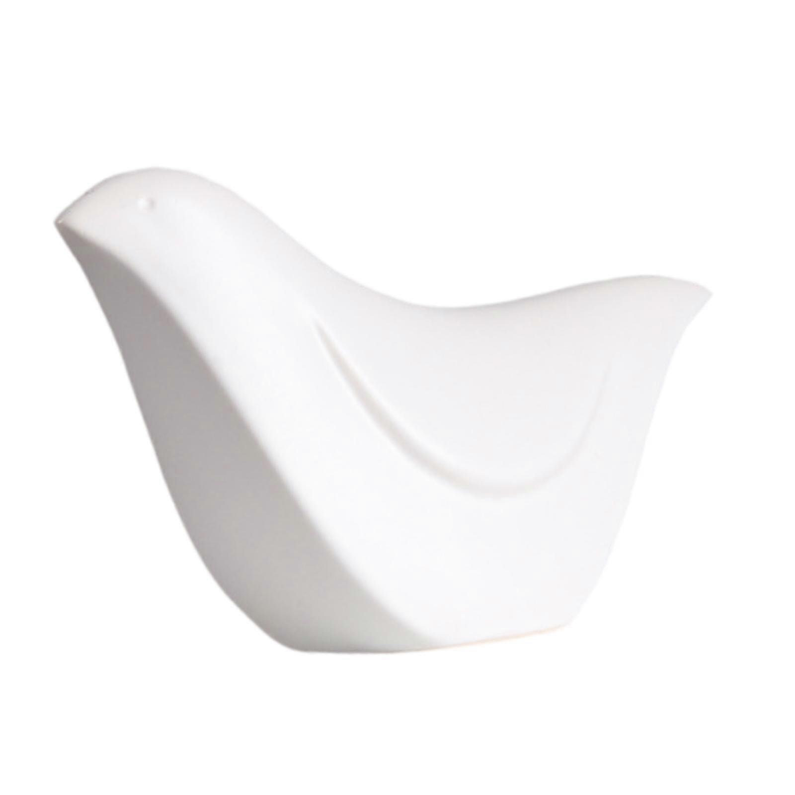Porcelain Abstract Bird Sculpture Statue Table Centerpiece for Bedside Table White 17x5.5x10cm