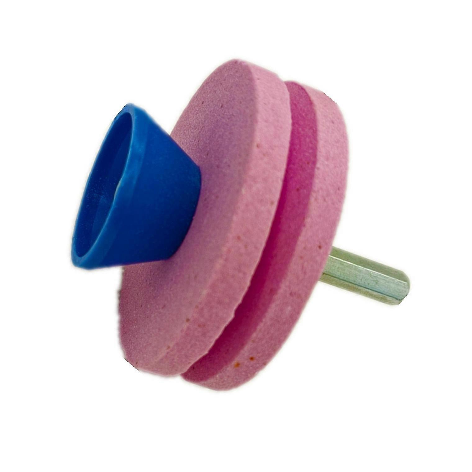 2pcs Double Layer Whetstone Lawn Mower Drill Blade Sharpener with Blade Balancer for Power Drill Hand Drill