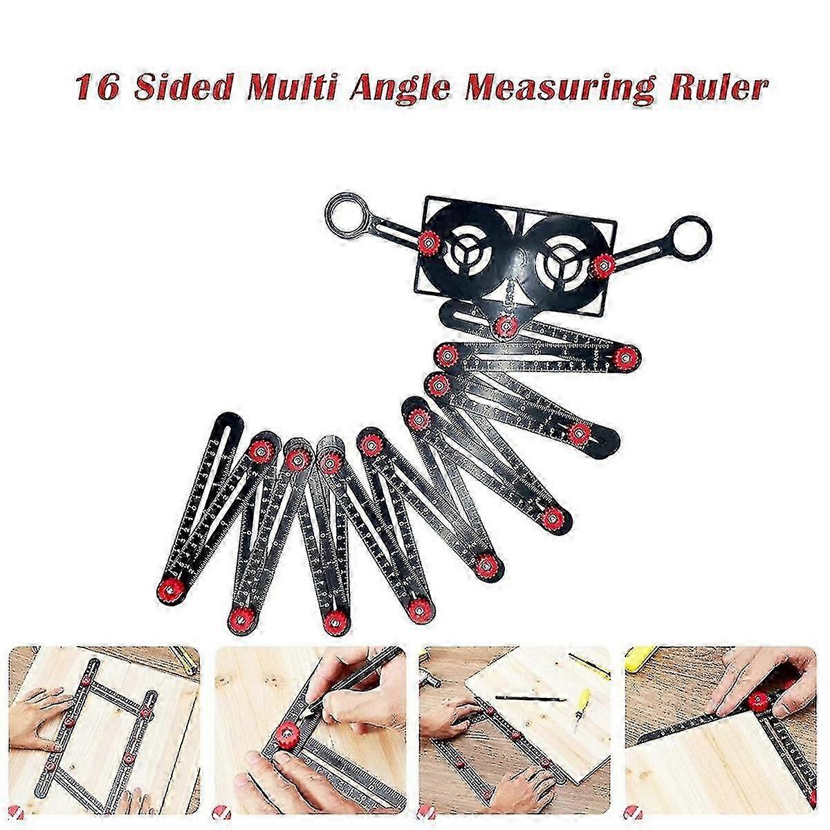 Using Measuring Tools Multi Fold Rulers 16 Fold Multi Angle Measuring Ruler with Opening Locator, 16 Sided ...
