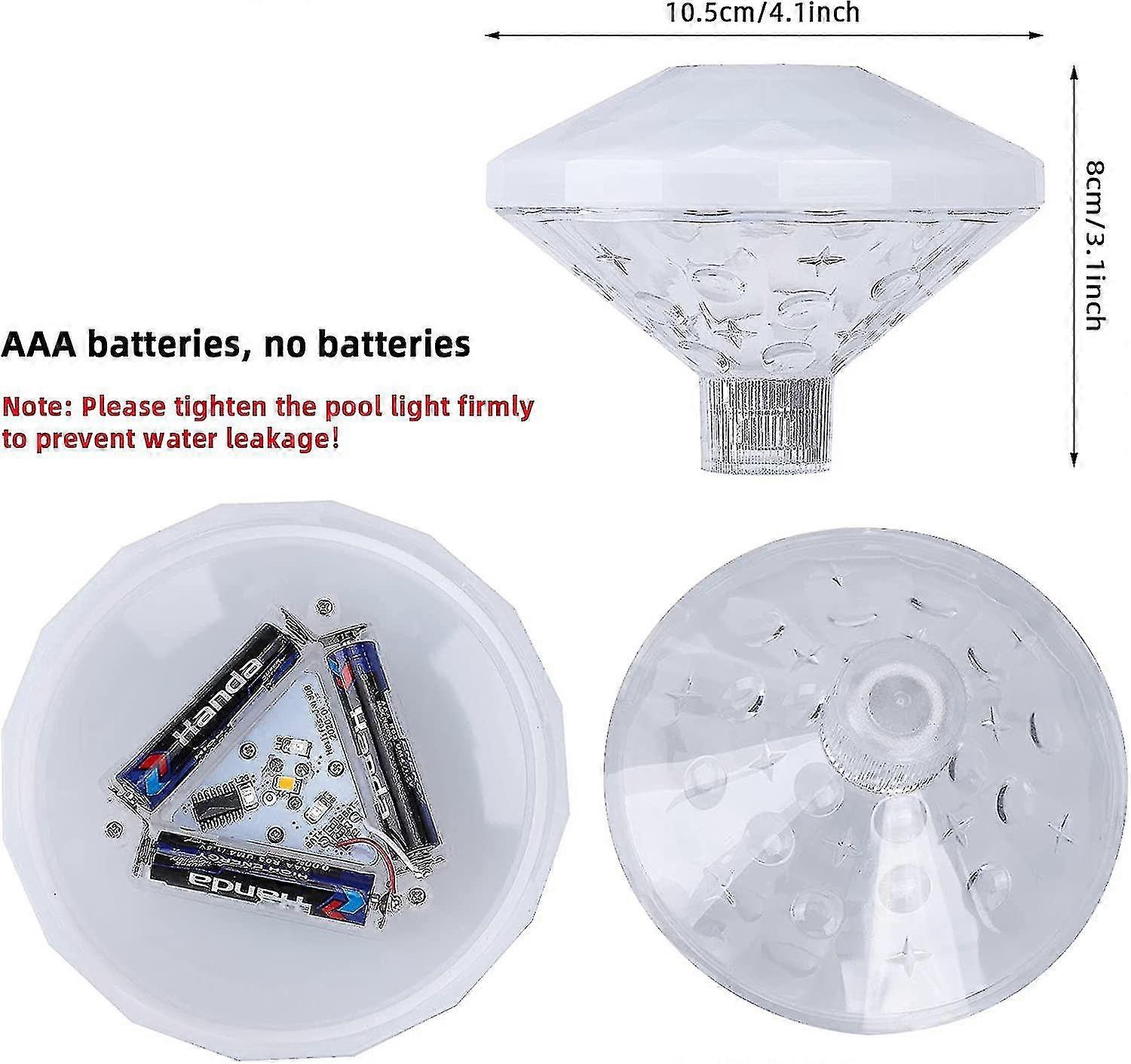 Waterproof Submersible Led Light Underwater Pool Lights With 7 Lighting Modes Multi-color With Remote Control Bathtub Lights For Fountain Pool Bars