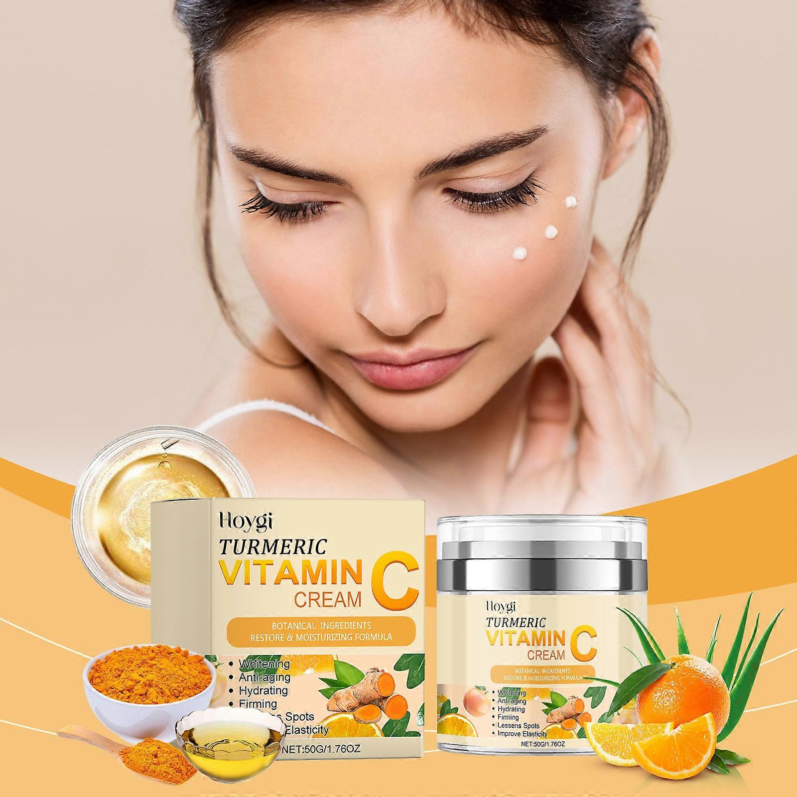Unbrand Turmeric Face Cream + Vitamin C Glow Boosting Moisturizer & Skin Repairing Turmeric Face Cre