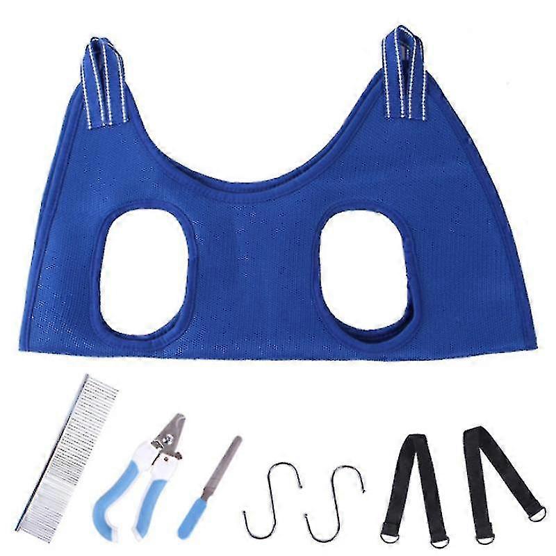 Mimigo Pet Dog Grooming Hammock Harness With Nail Clippers, Trimmer, Nail File, Comb,breathable Dog Hammock Restraint Bag, Dog Grooming Sling Helper F