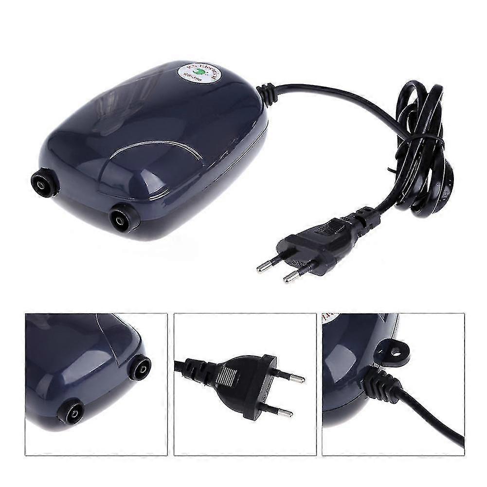 3/5W واحد / مزدوج منفذ كهربائي حوض السمك خزان الأسماك الهواء مضخة الأكسجين التبعي