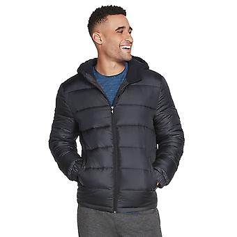 Jaqueta puffer isolada skechers mens parkway gowalk encapuzado