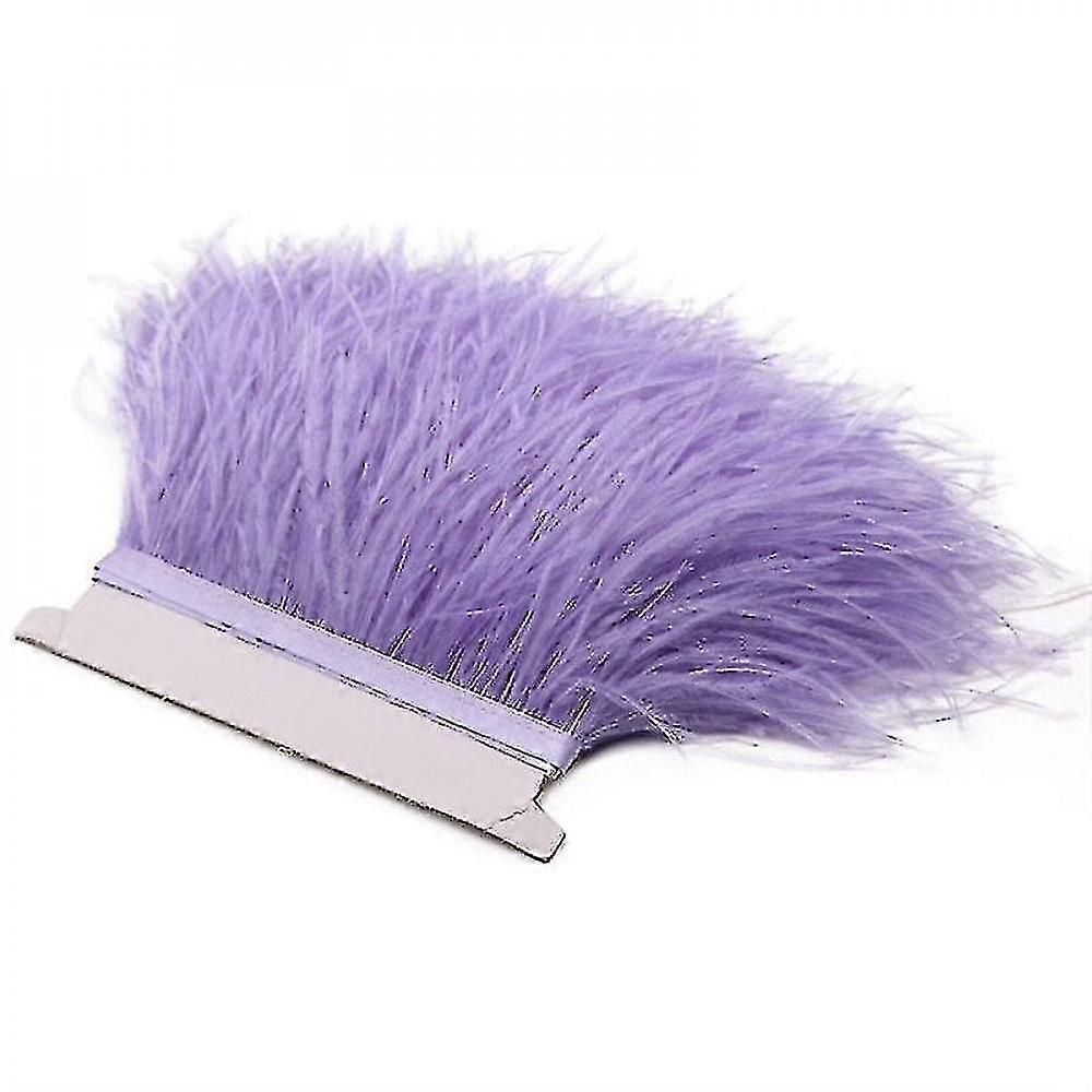 2m Ostrich Feathers Trim Plumes Ribbon Selvage QO[