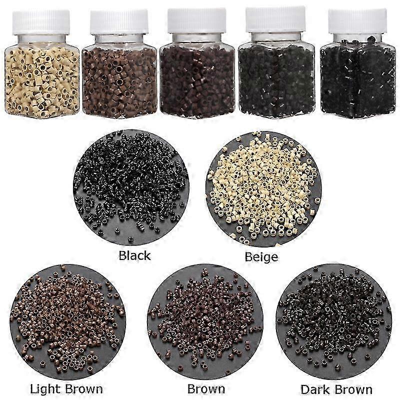 Nano Beads Micro Rings Silicone Lined 3MM Hair Extensions 500pcs Puller Tool