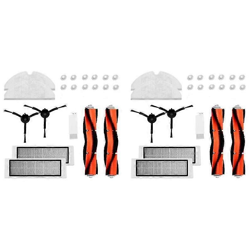 1set For Roborock S55 E35 S6 Robot Black Side Brush And Cover Filter