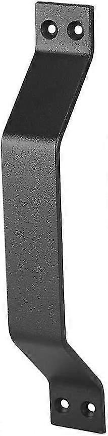 باب الحظيرة سحب الصلب الكربوني الصلب سحب الثقيلة شقة قوس تصميم الباب سحب انزلاق الحظيرة باب الخشب باب الديكور مرآب المرآب (أسود) (1PCS)