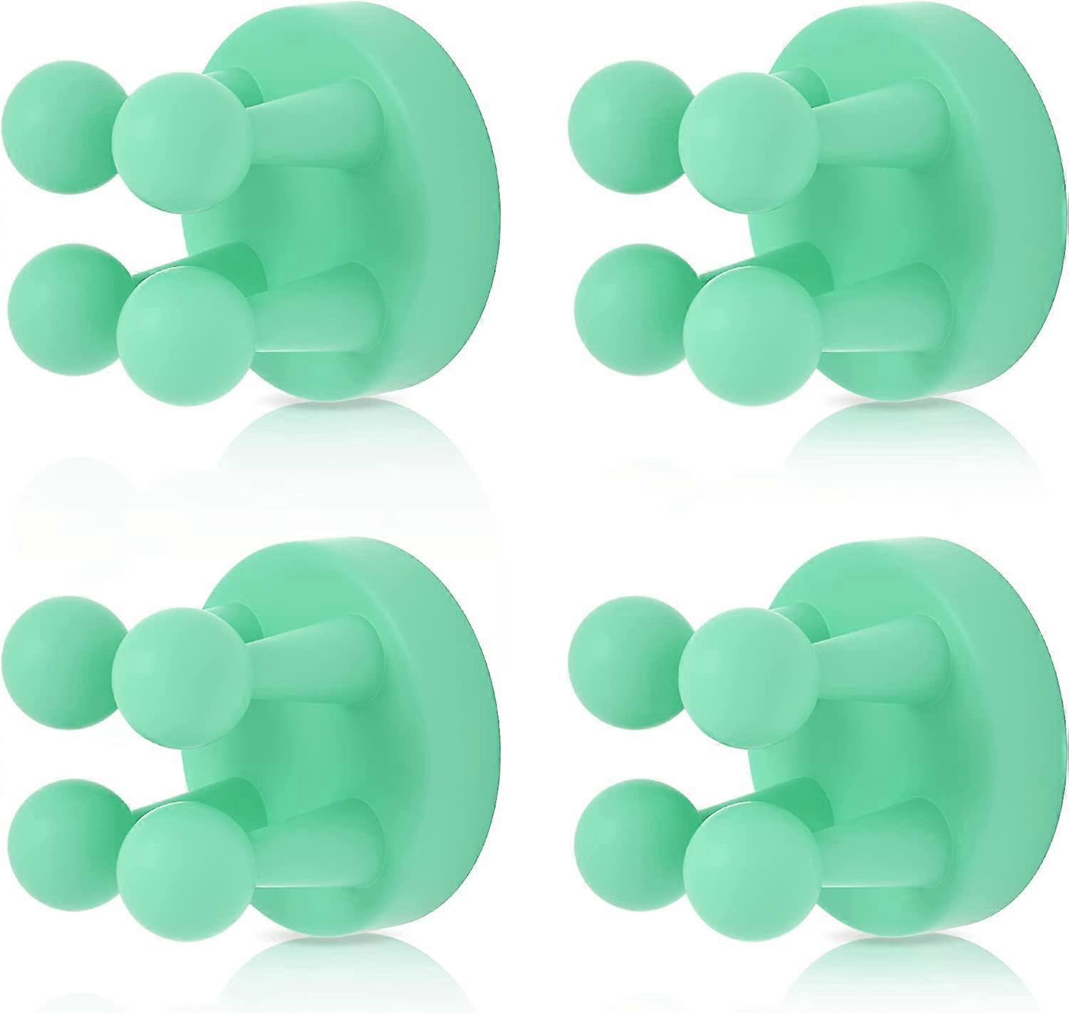 4 pcs Silicone Toothbrush Holder Multi-Function Hook Waterproof self Adhesive Single Toothbrush Hook Plug Holder for Wall for Hanging Bathroom Kitchen