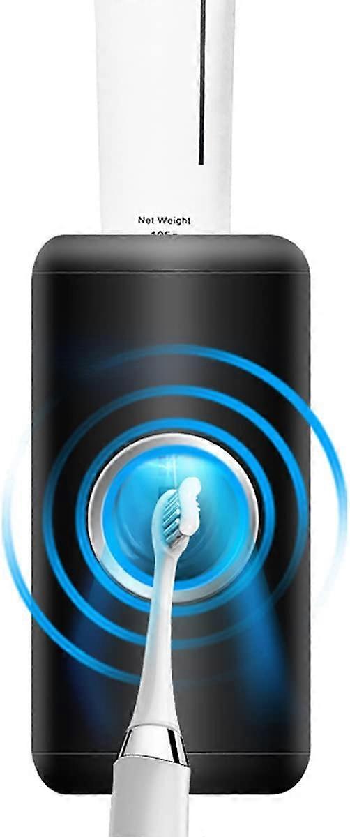 Toothpaste Dispenser, BUILDEC Automatic Electric Toothpaste Squeezer with Sensor Wall-Mounted for Washroom Bathroom (Black)