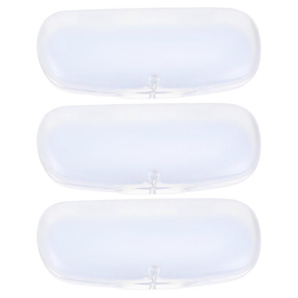 3 Pcs Simple Transparent Frosted Glasses Cases Practical Glasses Storage Boxes