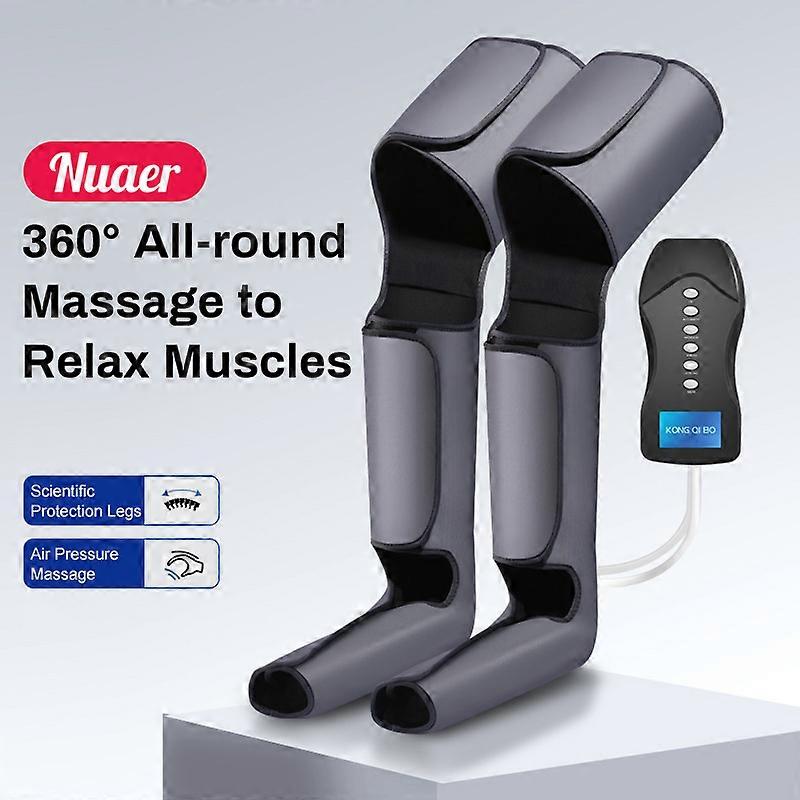 Leg and Foot Massager Circulation Sequential Air Compression Massage from Foot Calf to Thigh Massage with Handheld Controller