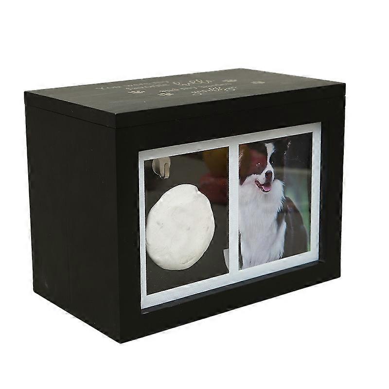 Useful Photo Frame And Pet Palm Mark Option Dog Paw Print Kit Keepsake Box For Ashes Personalized Pet Urn With Our Beautiful Handcrafted Urn