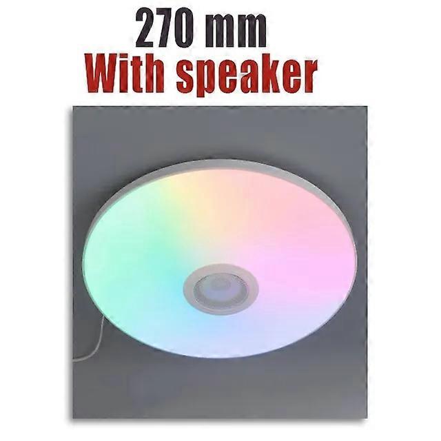 جديد RGB الملونة LED جولة السقف الخفيفة الذكية APP عكس الضوء ثلاثي المقاومة للضوء مع مكبر صوت لغرفة النوم والمطبخ غرفة المعيشة والحفلة