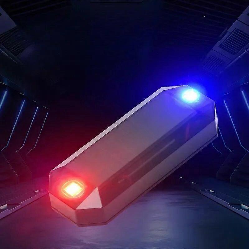 LED Flashlight Indicator Strobe Warning Light Anti-Theft Alarm LED Light for Car Motorcycles Solar Power in-Night Caution Lamp