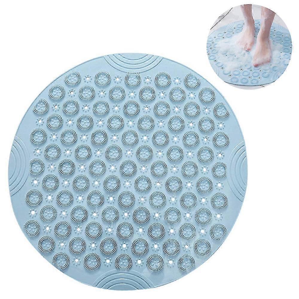 Shower Mat Non-Slip Round With Strong Suction  S And Drain Holes
