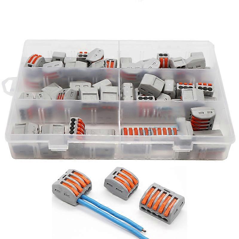 60Pcs wire connector break-free push-type quick terminal for household electrician