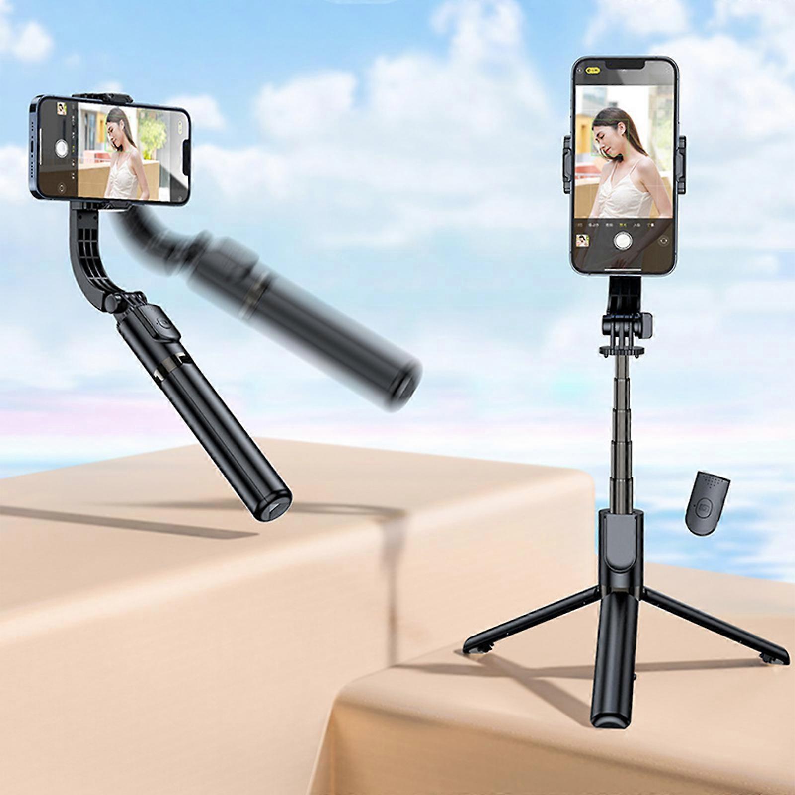 Single Tripod for Selfie, Selfie Stick Gimbal Stabilizer, 360 Rotation Tripod with Wireless Remote, for Smartphones Tiktok Vlog Youtuber Live Video Re