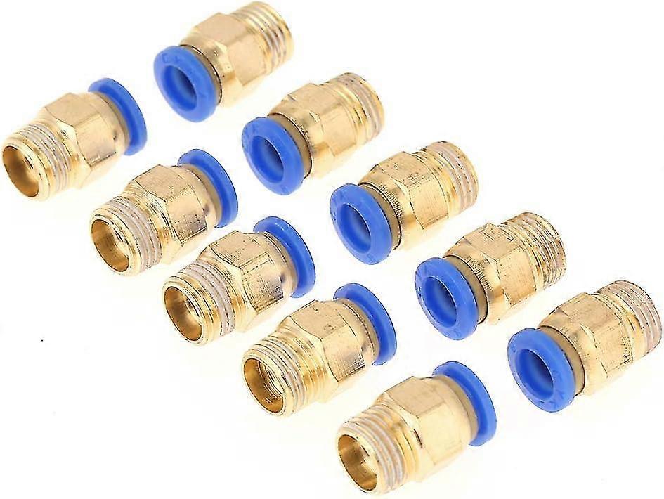 Conector rápido neumático de latón 8 mm