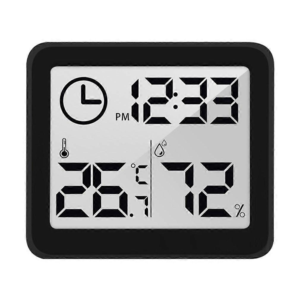 Thermohygrometer Ultra-thin Simple Smart Home Electronic Digital Thermometer Hygrometer LCD Digital Wall Clock
