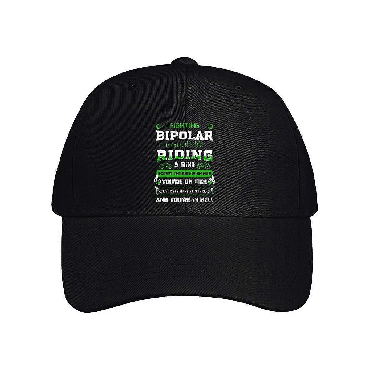 Fighting Bipolar Is Like You're On Fire Baseball Cap