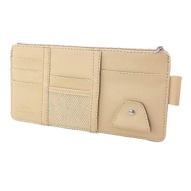 A Car Shade Board Storage Bag, Multi-functional Shade Board Storage Bag (beige)