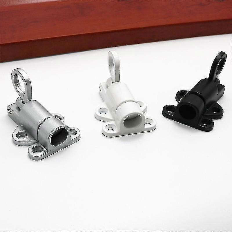 3pcs Aluminum Alloy Window Gate Security Pull Ring Spring Bounce Door Bolt Automatic Latch Lock Window Lequeen