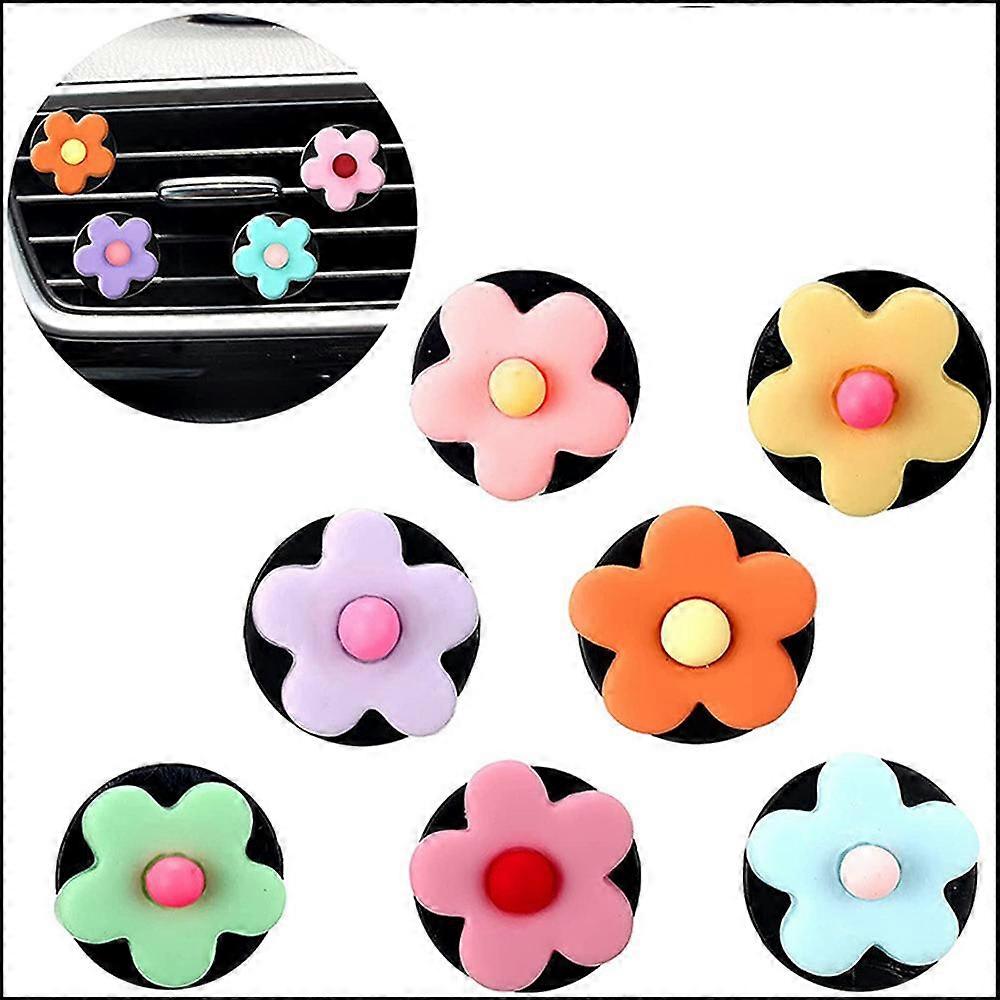 7 Pieces Car Diffuser Vent Clip, Flower Shape, Aromatherapy Car Essential Oil Diffuser for Decorations