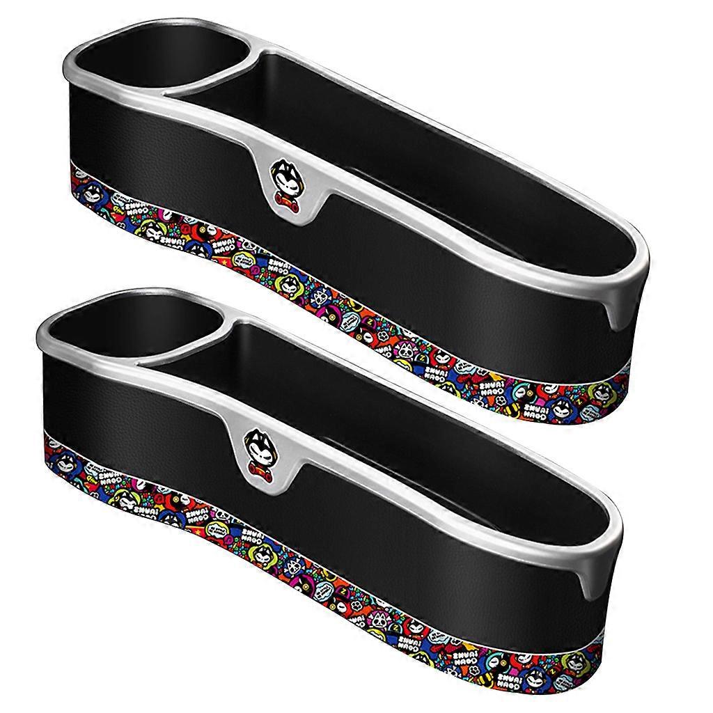 2 Pcs Holder Multi-function Organizer Box for Seat Phone Garbage Glasses Cup Hol
