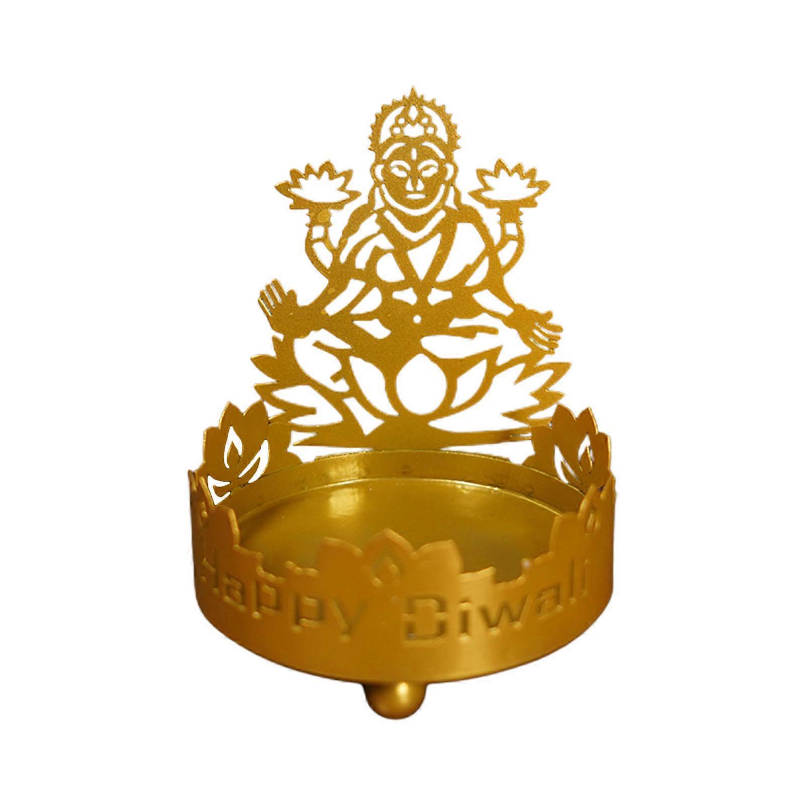 Candle Holder Wrought Iron Muslim Eid Projection Candlestick Home Table Decor