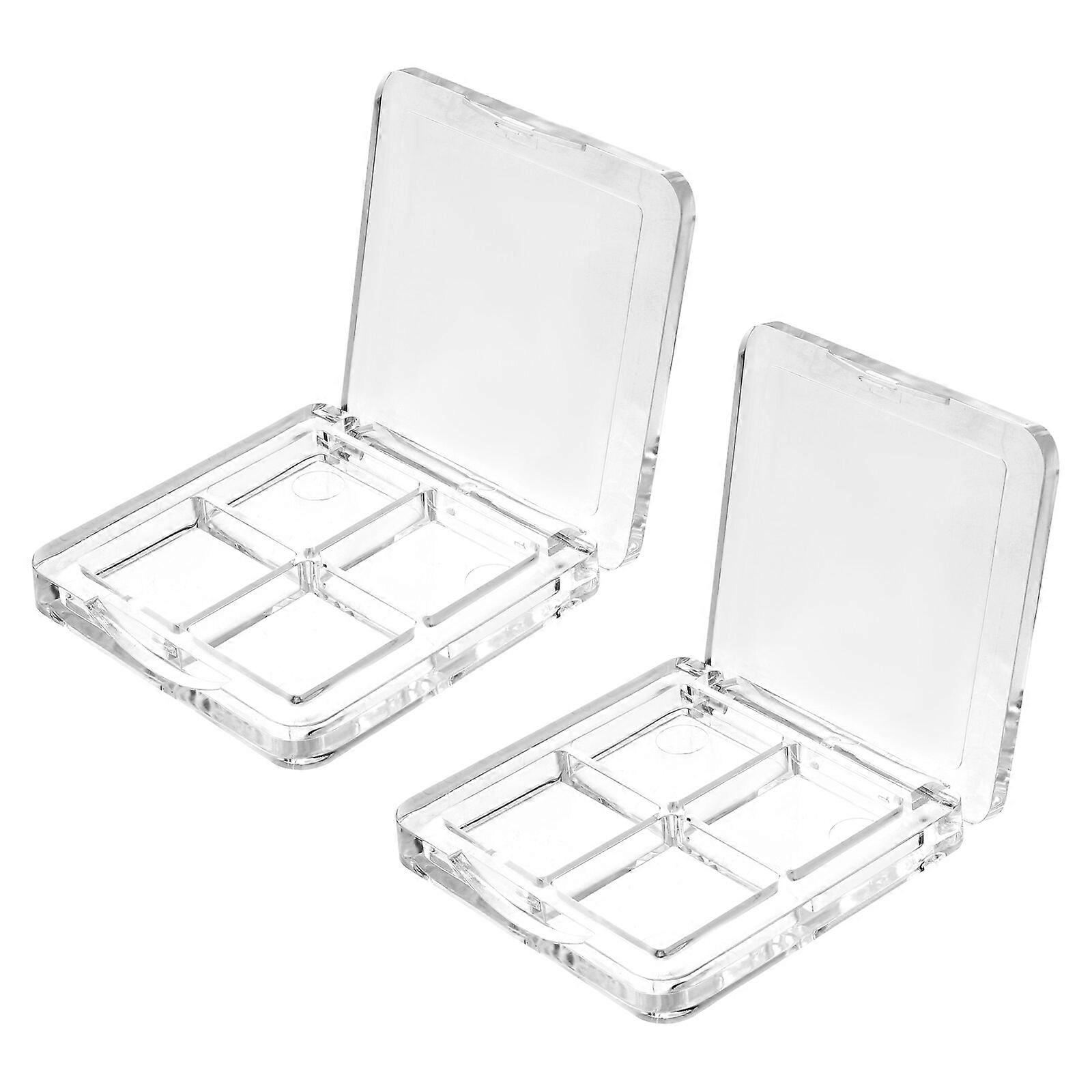2 PCS Square Tray Eye Shadow Organizer Eye Shadow Case Refillable Eyeshadow Pallet Empty Eyeshadow