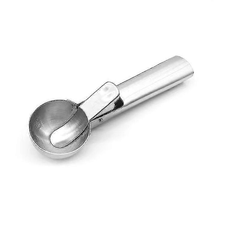 Premium Ice Cream Scoop Stainless Steel Ice Cream Scooper With Easy Trigger, Cookie Spoon With Comfortable And Anti-freeze Handle, Perfect For F