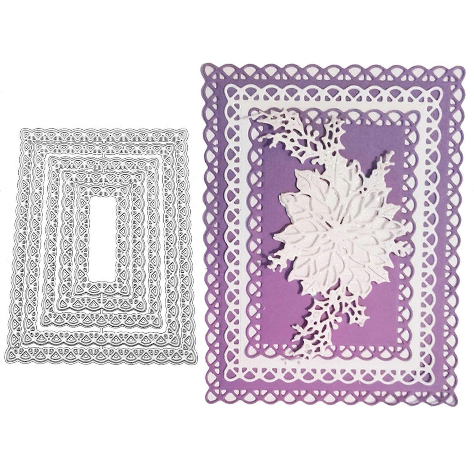 Cutting Dies Easy to Use Paper Embossing Tool Silver Color Lace Scrapbook Mold for Invitations mengxi