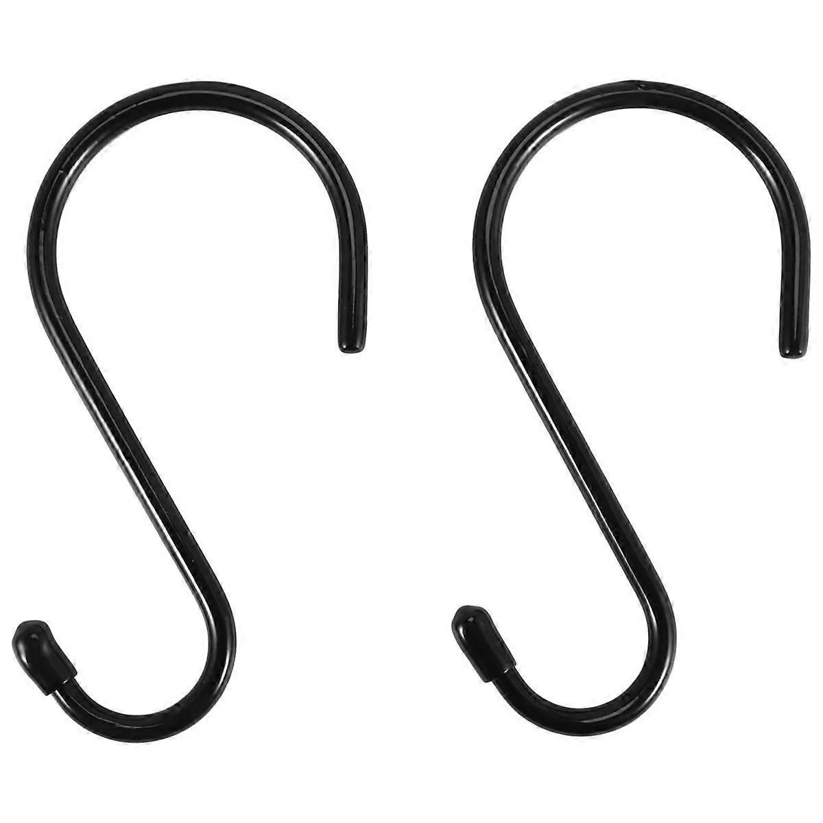 12 Pack 6 Inch Large Heavy Duty S Hooks for Hanging, Non Slip Rubber Coated S Hooks,Steel Metal Hoo