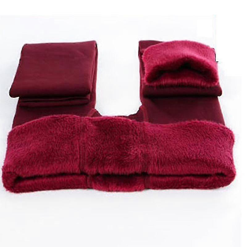 Leggings casuais quentes das mulheres com lã