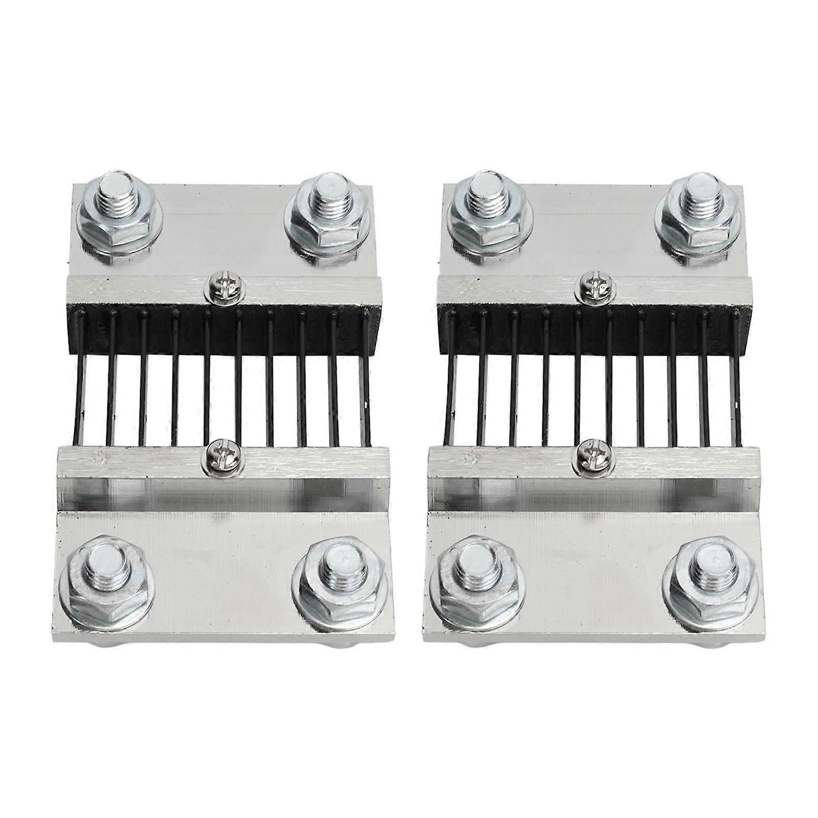 2 Pcs 75mV DC Current Measuring Shunt Resistor High Accuracy External Shunt for Ammeter 1000A