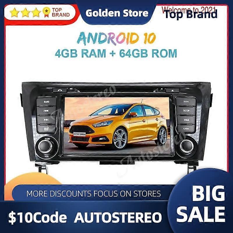 Android 12 64GB Car Radio GPS Navigation Head Unit For Nissan X-TRAIL/Qashqai 2014+ Auto Stereo Multimedia Player Tape Recorder