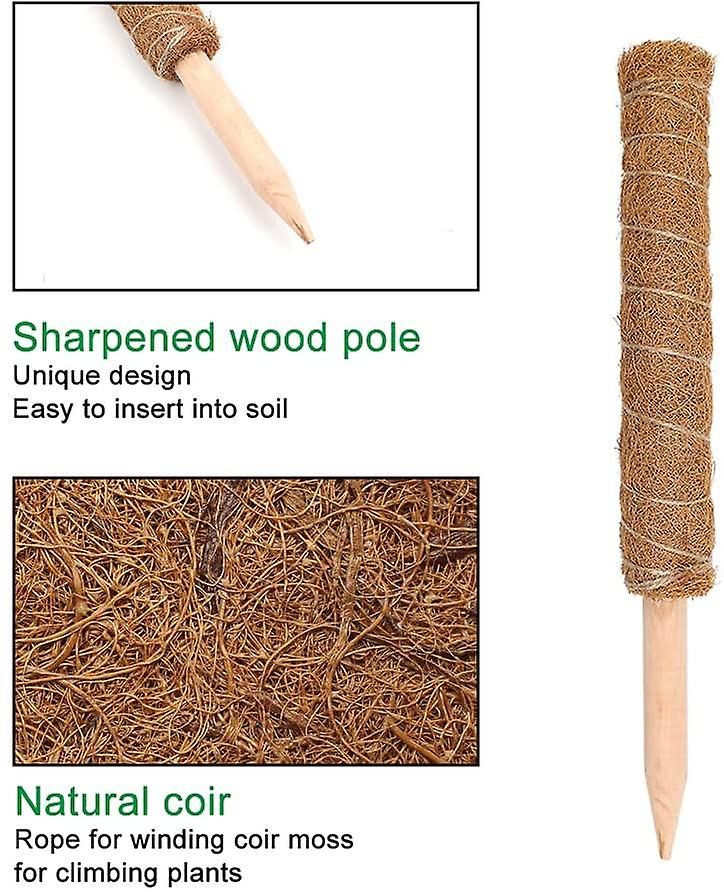 2023 - 2 Pack Support Support For Climbing Plants Extendable Coconut Moss Stick