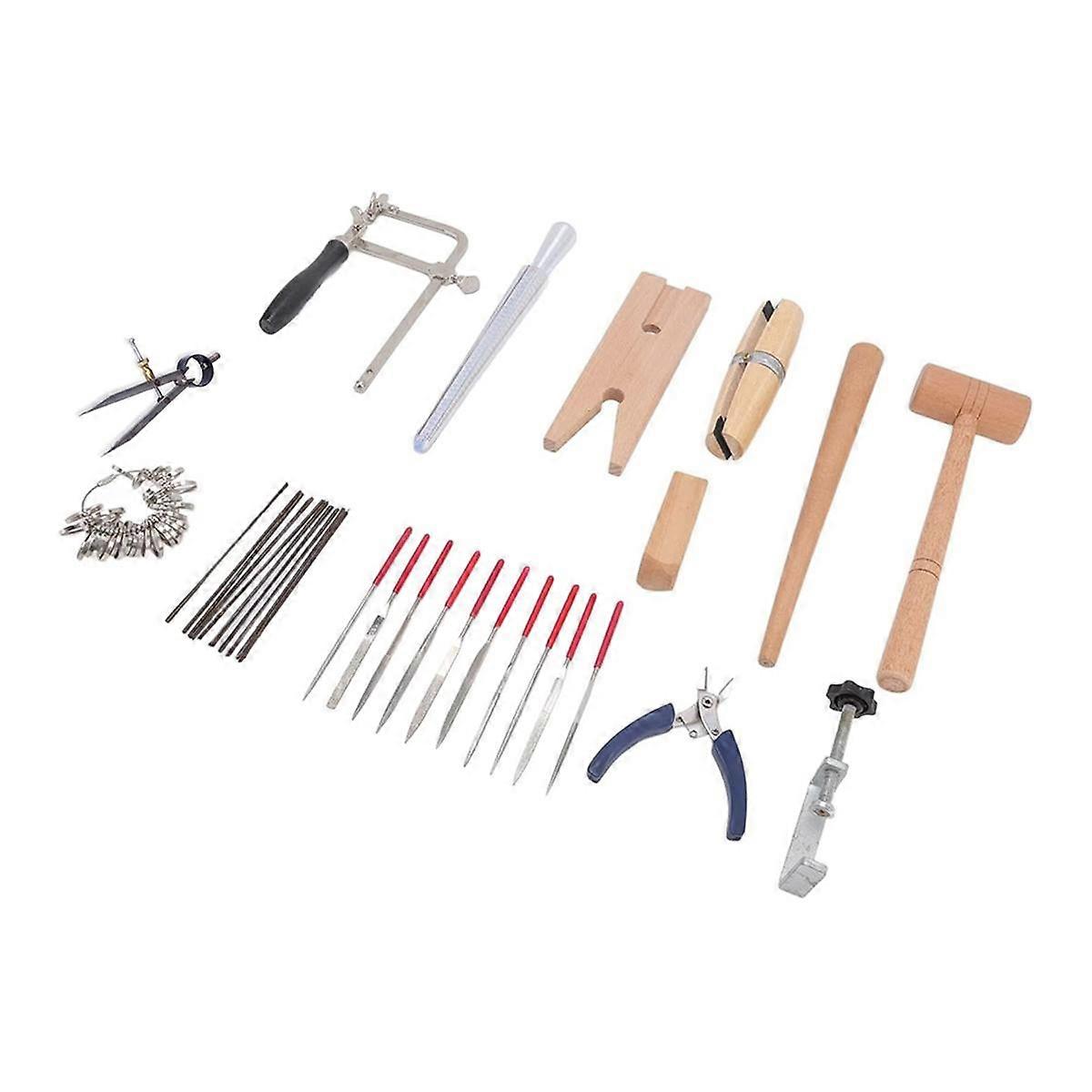 Jewelry Making Tools Set with Saw Frame Cutters Files Complete Jewelers Kit for Crafting Rings