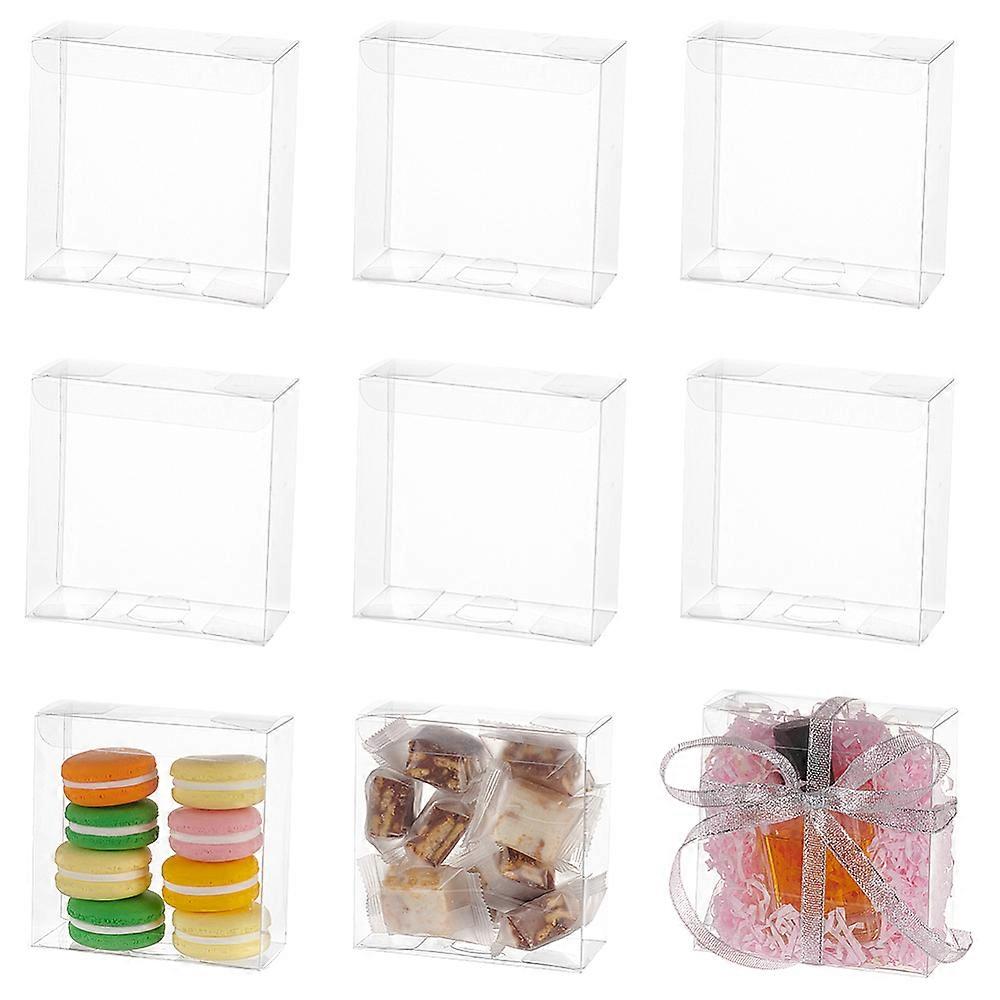 Square PVC Storage Gift Boxes Gift Packaging Case Clear 11x5x11cm